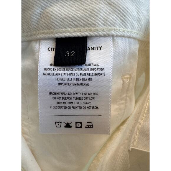 NEW CITIZENS OF HUMANITY White Charlotte High Rise Straight Leg Jeans Size 32 - Picture 10 of 11